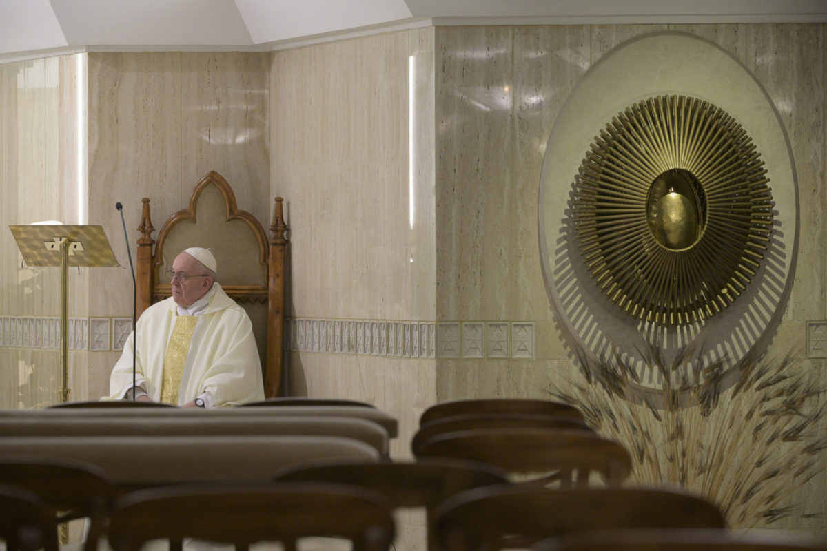 Papa Francisco en Santa Marta. Foto: Vatican Media.